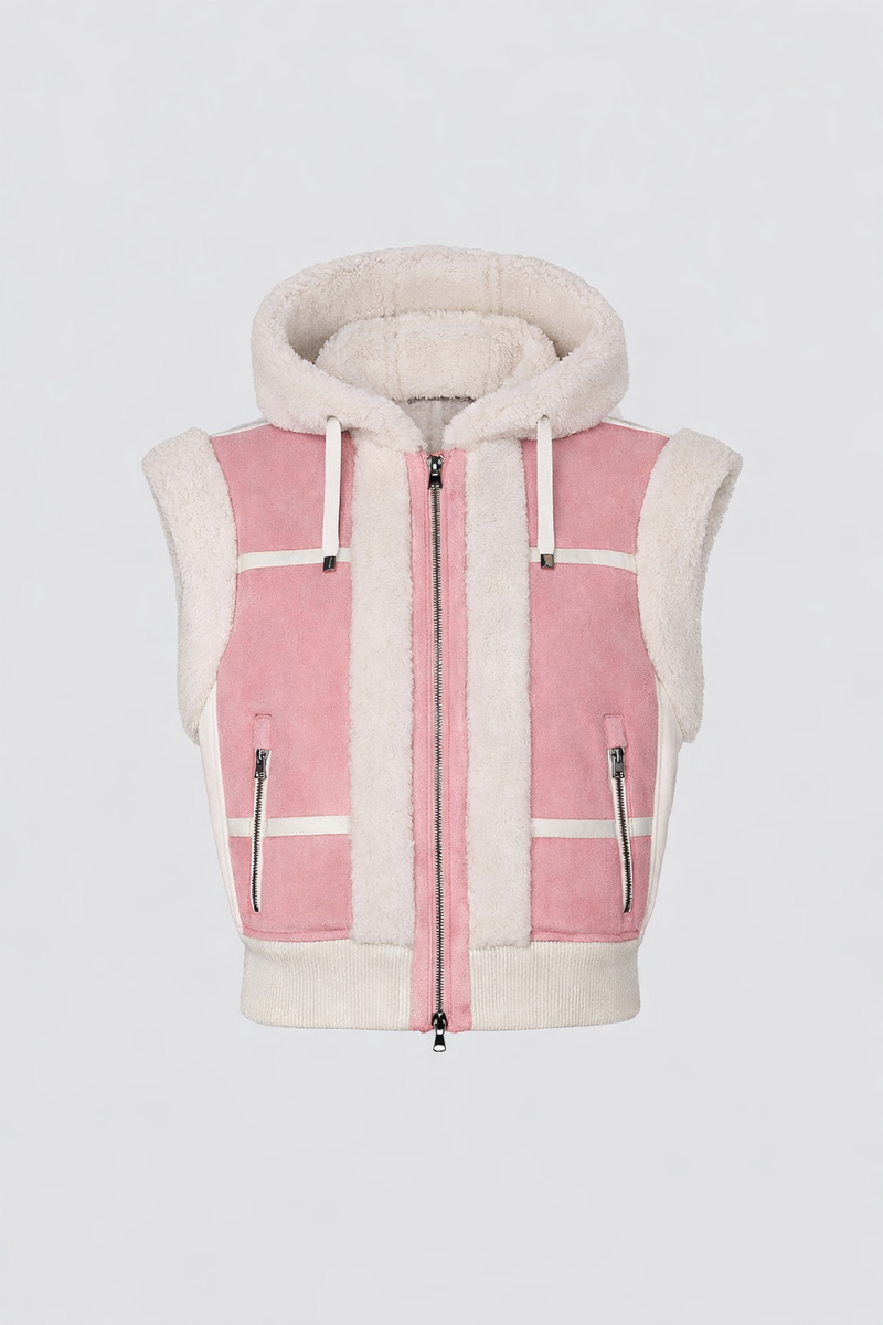 Bogner Feli-L Chaleco de Piel Vibrant Rose