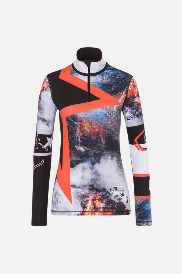 Bogner Fire + Ice Ilvy Camiseta Térmica Black/White/Orange