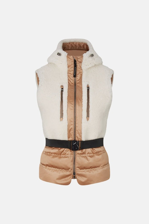 Bogner Katia-LD Chaleco Off White-Camel