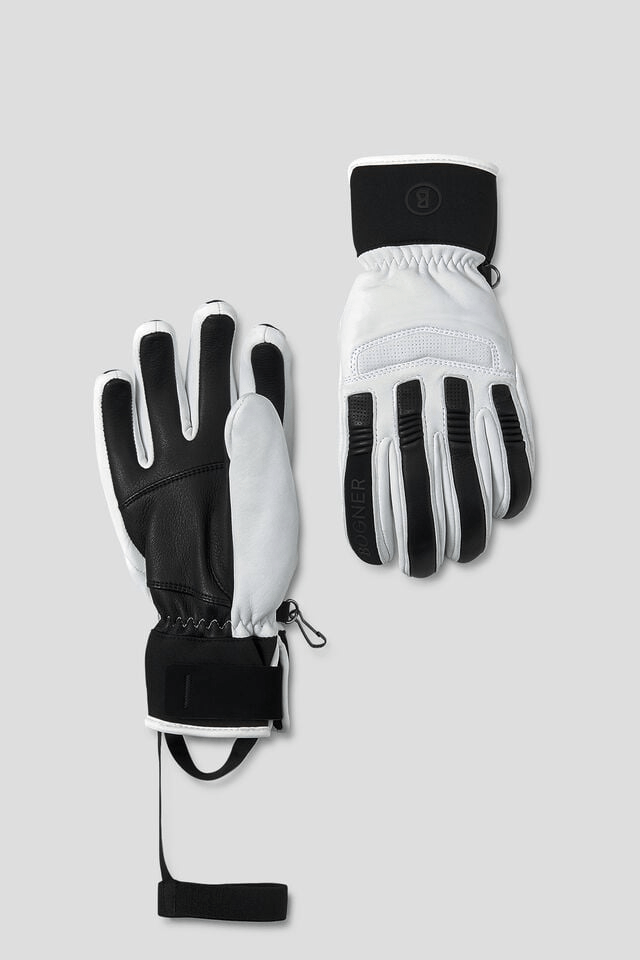 Luvas Bogner Lidia Off White/Preto 6,5 (XS)
