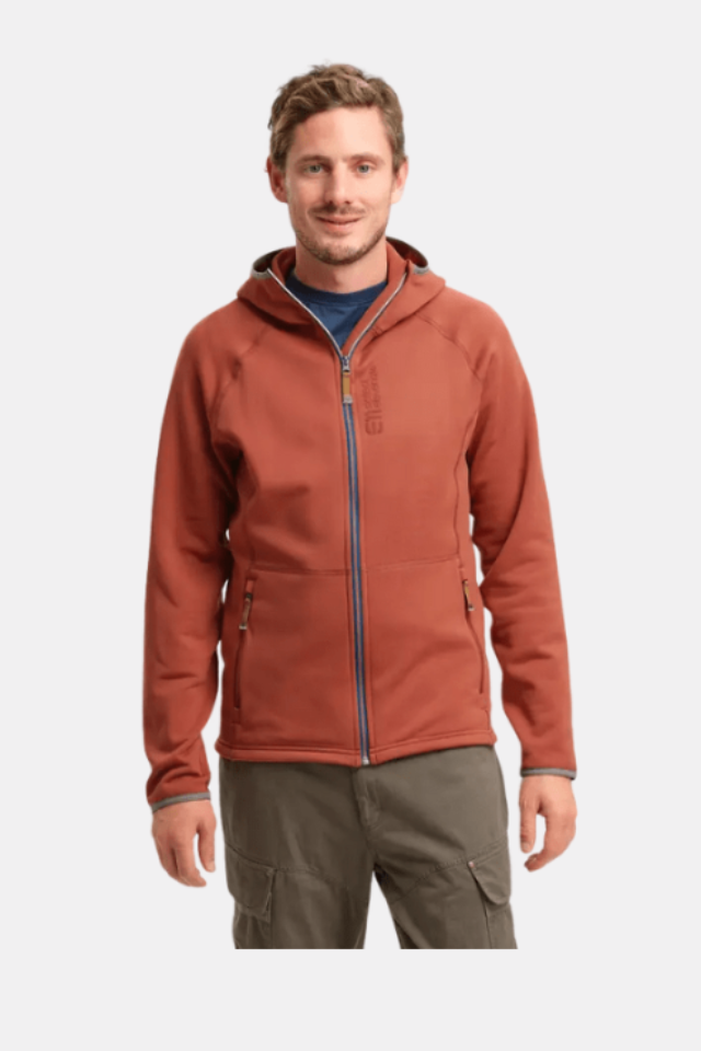 Elevenate Men's Skiers Fleece Hood Forro Polar Copper
