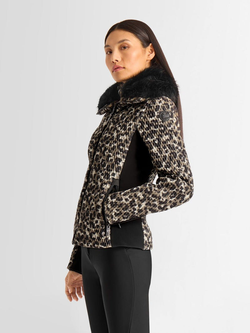 Fusalp Montana Leopard Chaqueta Leopard Flou Savane/Noir