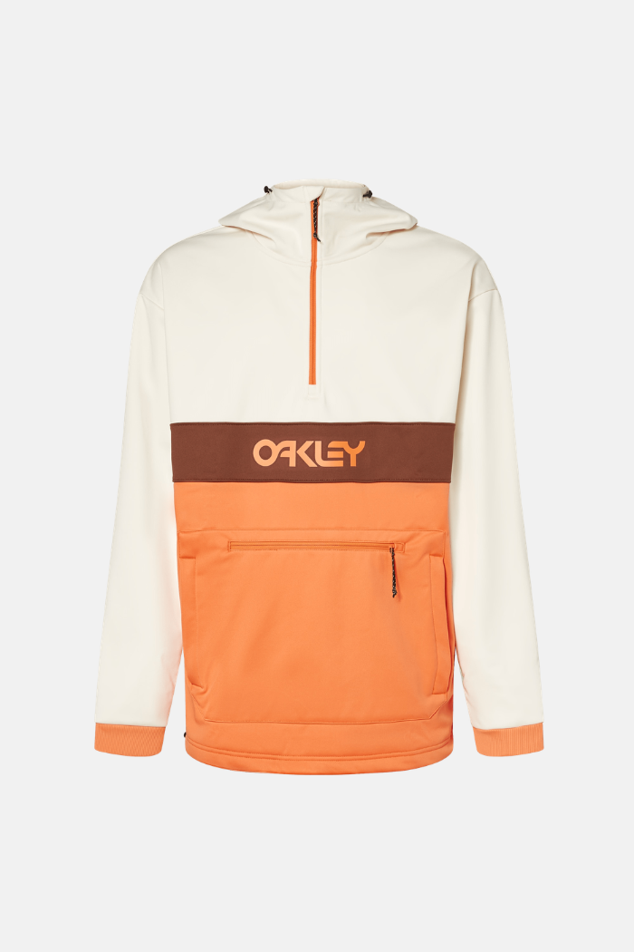 Oakley Mns TNP Nose Grab Softshell Sudadera Arctic White/Soft Orange