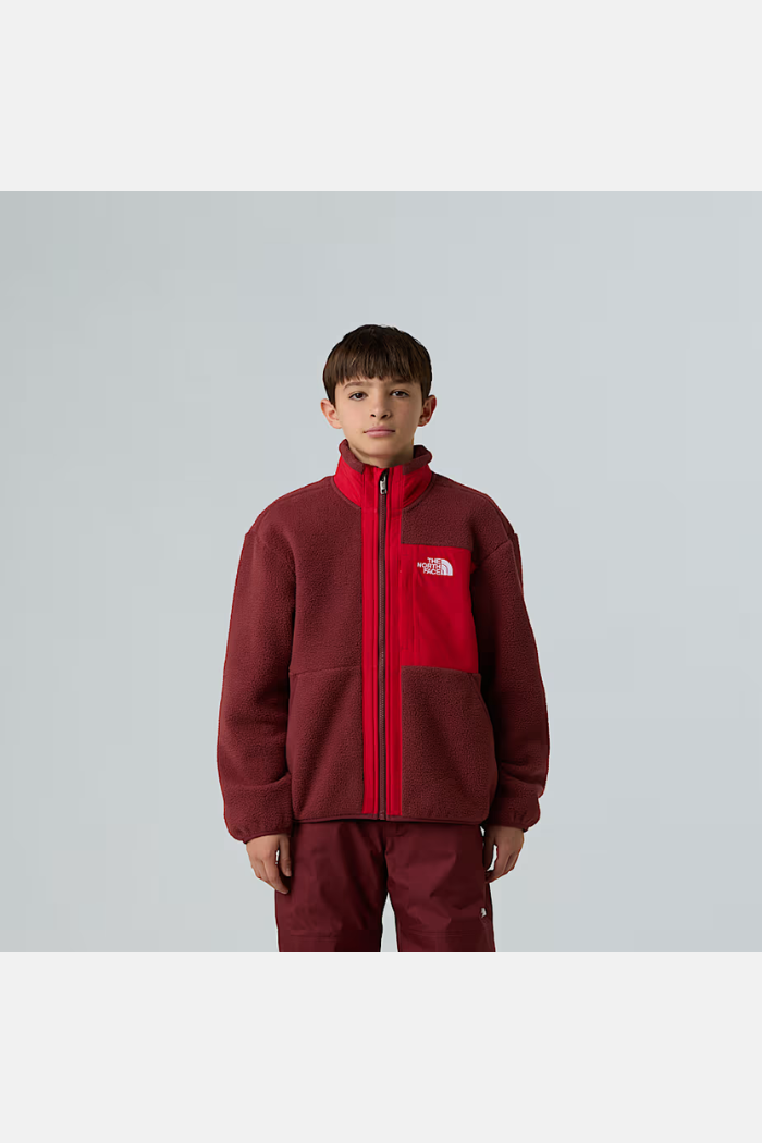 The North Face Boys Yumiori FZ Forro Polar Sumac/TNF Red
