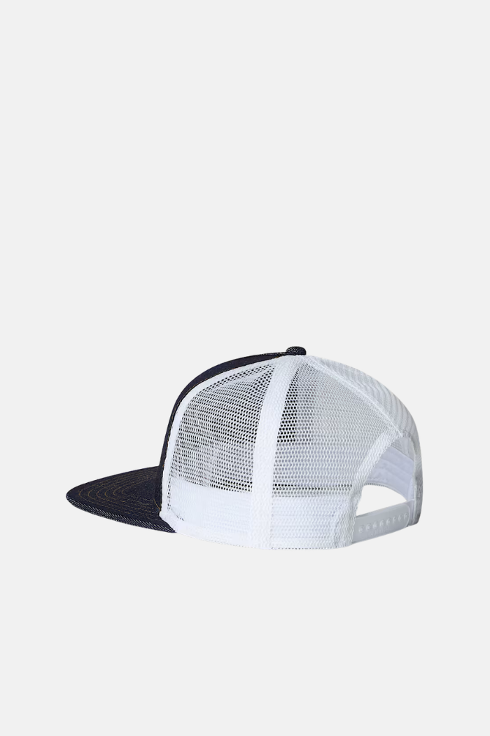 The North Face Half Dome Trucker Gorra Denim-Leather Patch