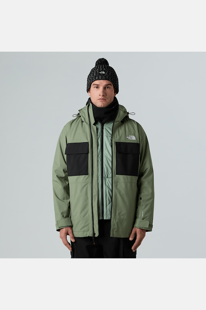 The North Face Mns Triclimate Fourbarrel 3 en 1 Chaqueta Bark Mist-TNF Black