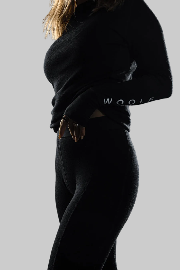 Woolf Merino Wmn Fagerset Pantales Térmicos Black 