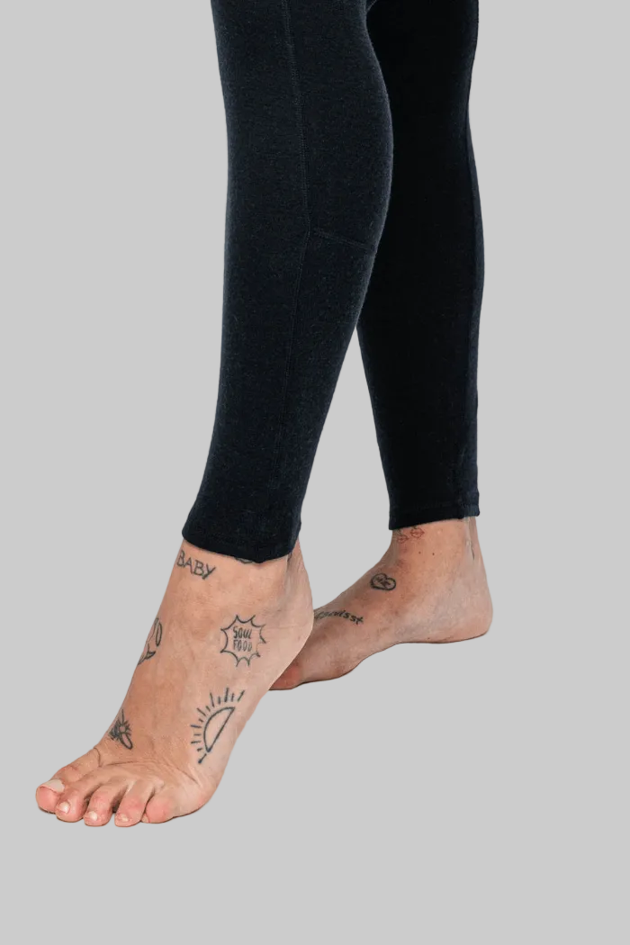 Woolf Merino Wmn Fagerset Pantales Térmicos Black