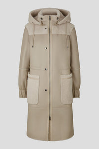 Manteau en fourrure beige Claire de Bogner, taille XS